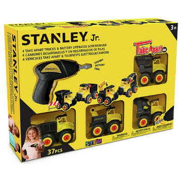 Zestaw 4 pojazdów STEM Mini z wkrętarką, Stanley Jr.