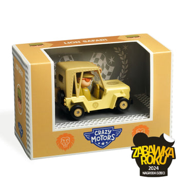 Auto Crazy Motors, model Lion Safari, Djeco