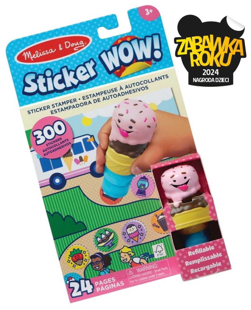 Stempel z naklejkami Sticker Wow Lody, Melissa and Doug