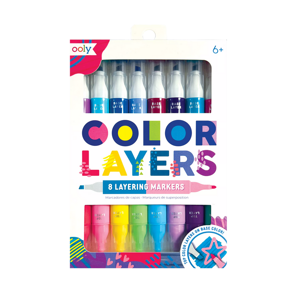 Flamastry warstwowe, dwustronne Color Layers, 8 sztuk, Ooly
