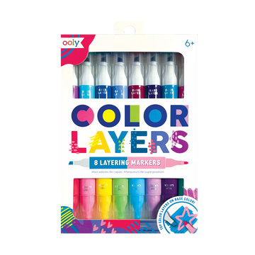 Flamastry warstwowe, dwustronne Color Layers, 8 sztuk, Ooly