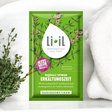 Prozdrowotna sól do kąpieli z tymiankiem Zimny czas, 80g, Li-il