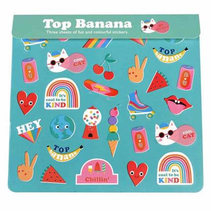 Naklejki Top Banana, 3 arkusze, Rex London