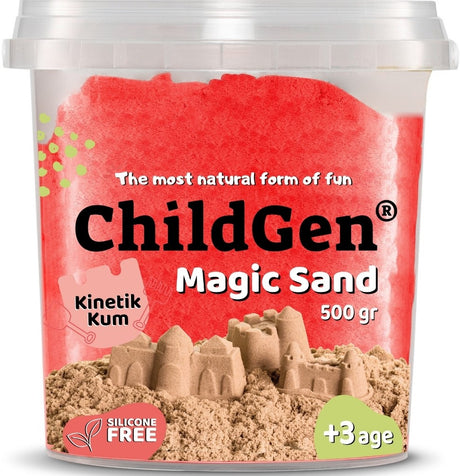 Naturalny piasek kinetyczny czerwony, 500g, ChildGen