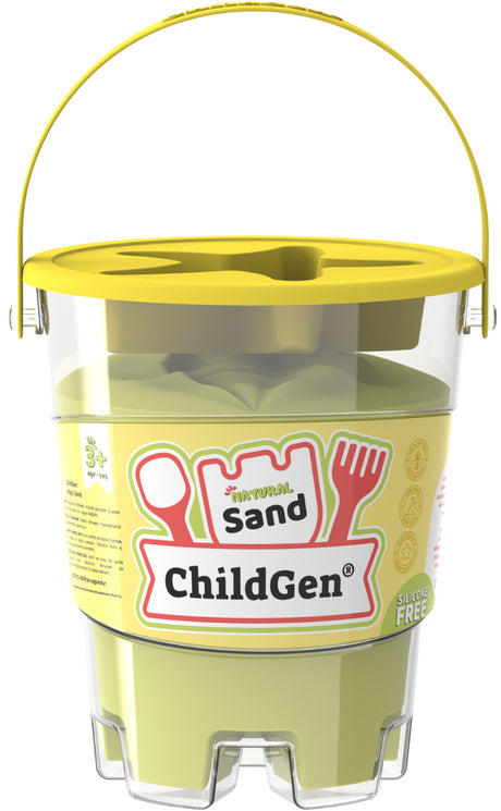 Piasek kinetyczny z foremką Żółty, 100% NATURALNY, 500G, ChildGen