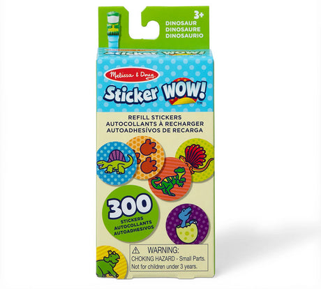 Naklejki uzupełniające Sticker Wow Dinozaur, 300 sztuk, Melissa & Doug