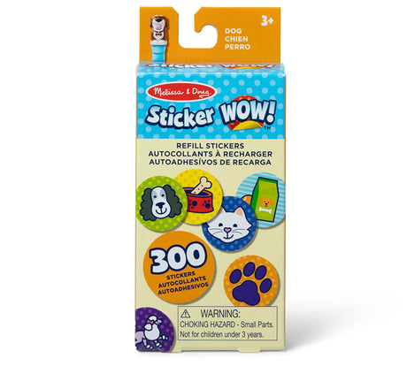 Naklejki uzupełniające Sticker Wow Pies, 300 sztuk, Melissa & Doug