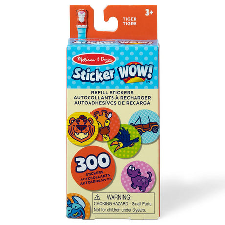 Naklejki uzupełniające Sticker Wow Tygrys, 300 sztuk, Melissa & Doug