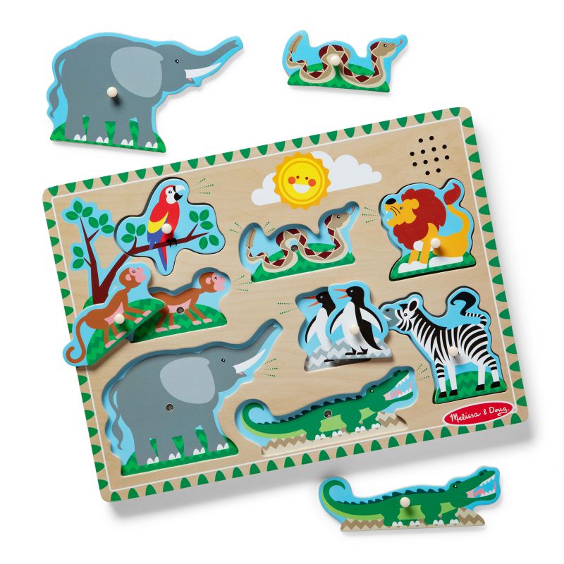 Układanka z dźwiękami zwierząt ZOO, Melissa & Doug