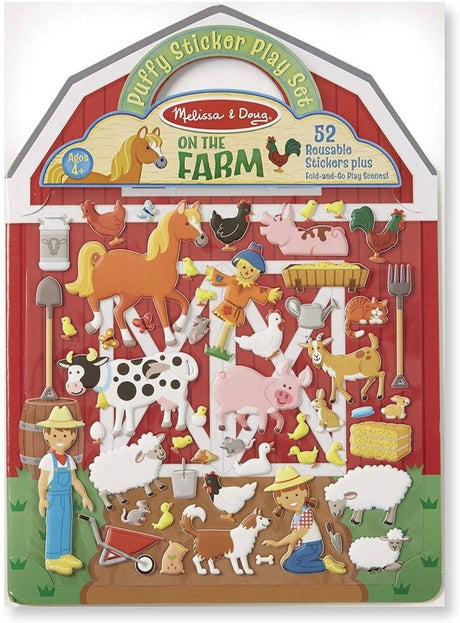 Zestaw z naklejkami wypukłymi wielorazowego użytku Farma, Melissa & Doug