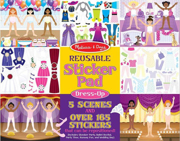 Zestaw kreatywny z naklejkami wielokrotnego użytku Ubierz tancerki, Melissa & Doug