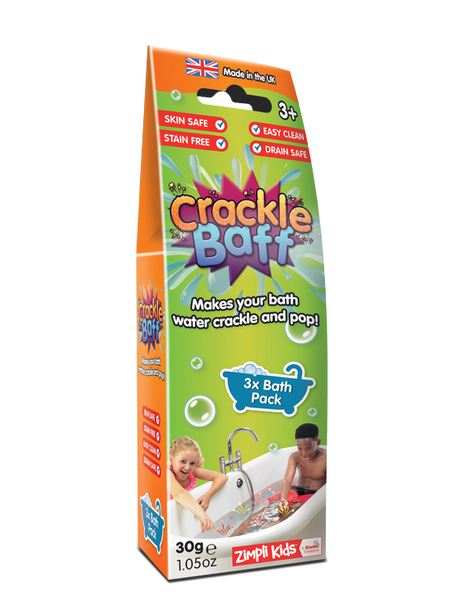 Strzelający proszek do kąpieli Crackle Baff Colours, 3 sztuki, Zimply Kids