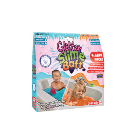 Zestaw do tworzenia slime Slime Baff Glitter pomarańczowy i błękitny, 4 użycia, Zimpli Kids