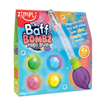 Zestaw 4 kul do kąpieli z pędzelkiem Baff Bombz Magic Brush, Zimply Kids