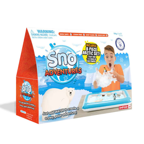 Zestaw do tworzenia śniegu z figurkami i tacą Sno World Arctic Adventure, Zimpli Kids